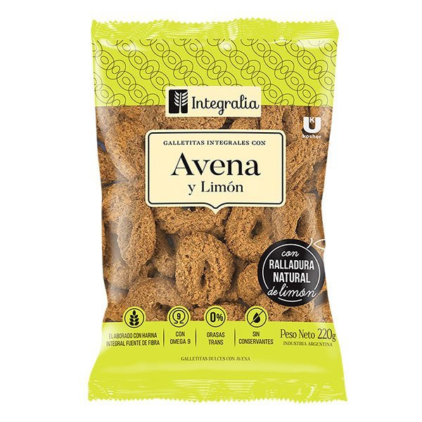 Aritos de avena y limon x 200 grs — Integralia