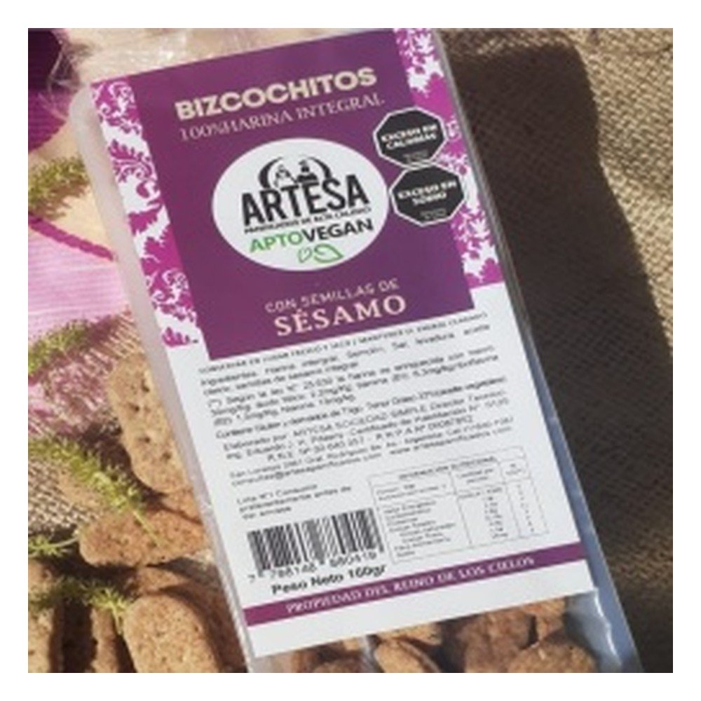 Bizcochito integral con semillas de sésamo — Artesa