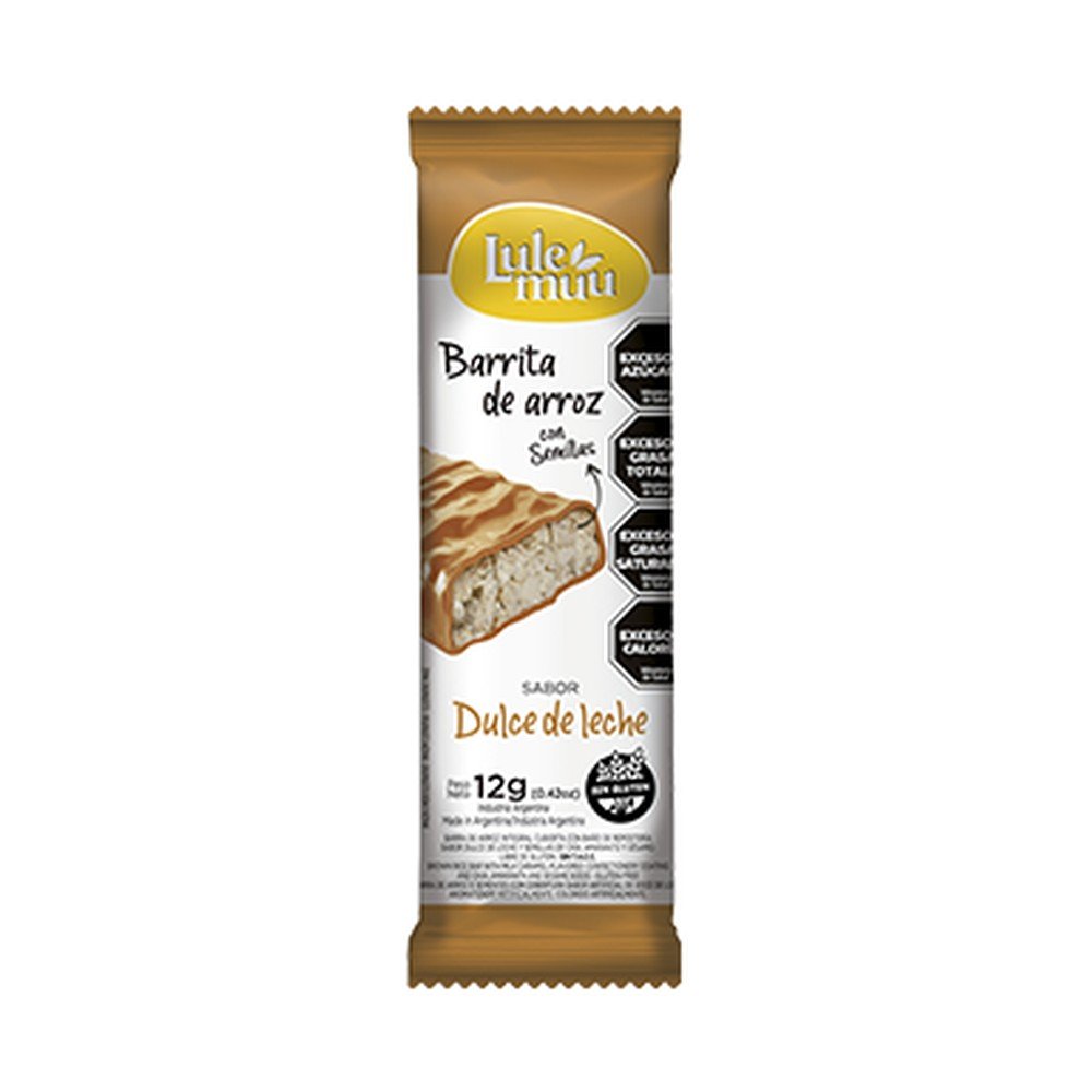 Barra de arroz lulemuu x20 un dulce de leche