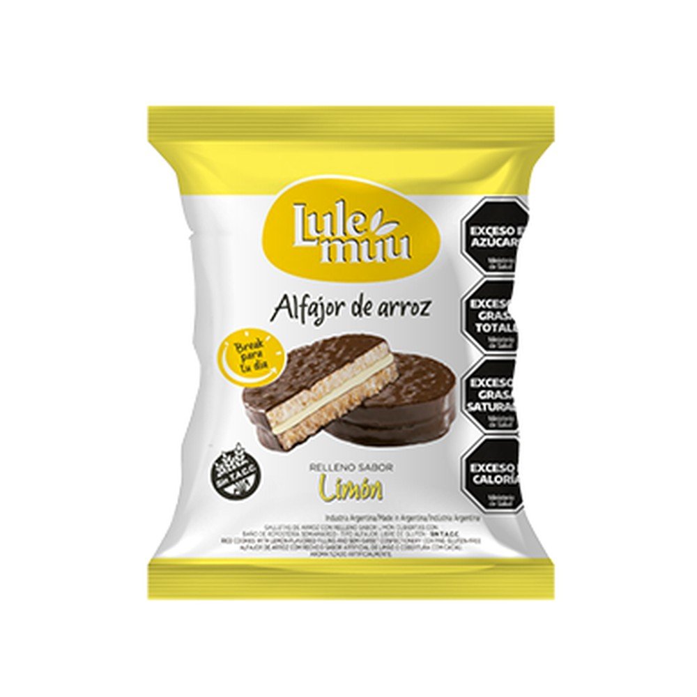 Alfajor de arroz lulemuu x12 un limon