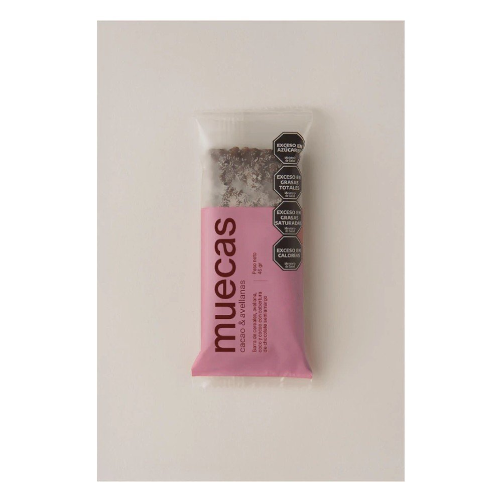 Barras cacao y avellanas (rosa) x 16 unds — Muecas