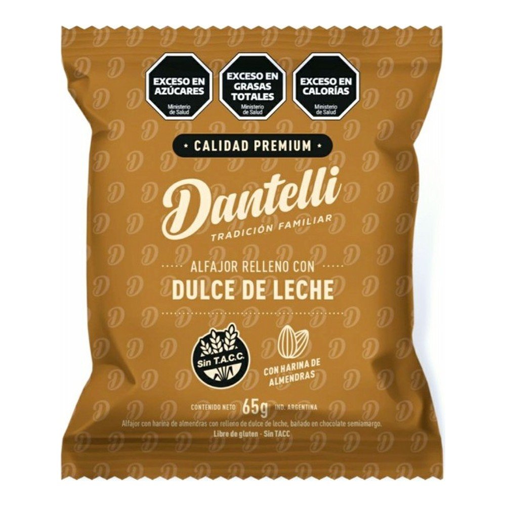 Alfajor dantelli dulce de leche premium (con harina de almendras)